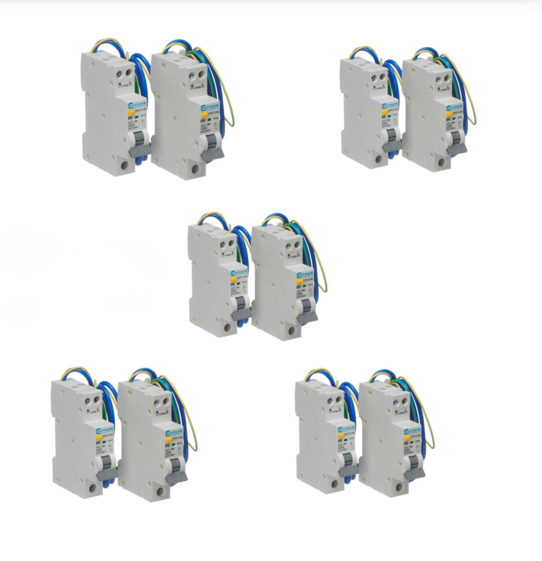 Europa 10 Way Metal Clad Type 2 SPD Consumer Unit Fuse Board + 10 Type 'A' RCBO