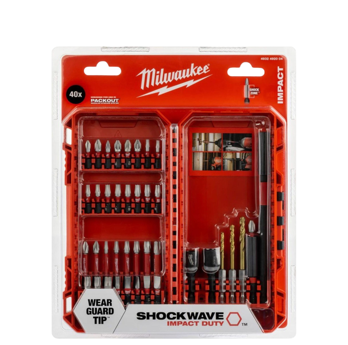 Milwaukee 40 Pc ShockWave Impact Duty Screw driving Drilling Set 4932492004
