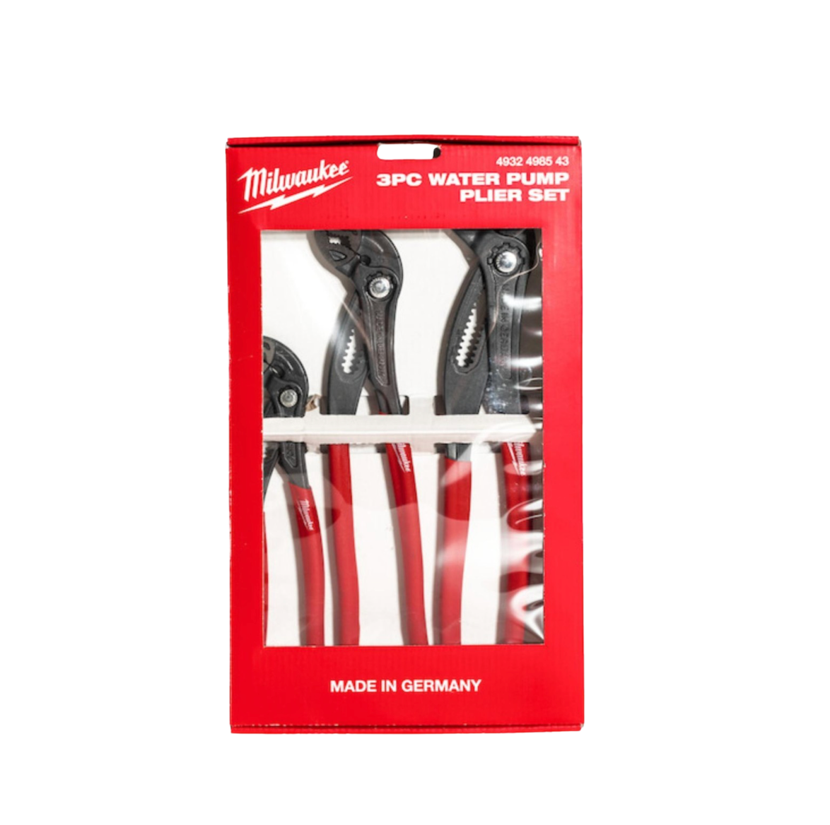 Milwaukee Triple Adjustable Water Pump Plier Set 180mm 250mm 300mm 4932498543