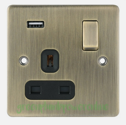 Antique Brass Light  Switches Sockets USB Media Shaver  Dimmer Switch Spur