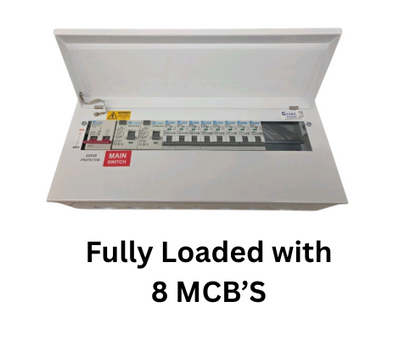 Europa Split Load Type A Consumer Unit Board 5+5 Split Inc 8 MCB Fully Loaded