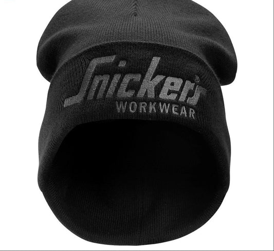 Snickers Insulated Logo Beanie Hat - Wooly Work Cap In Black