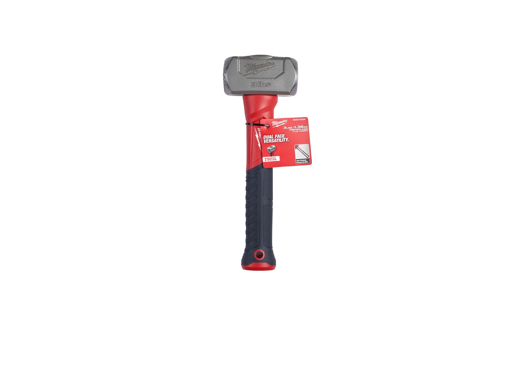 Milwaukee Club Hammer 3lbs 1.36kg Fiberglas Handle 4932478255 Steel Mallet