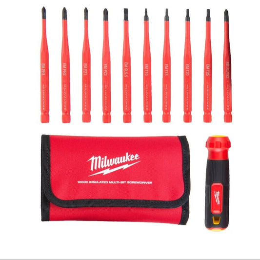 Milwaukee Insulated  VDE 10-in-1 Multi-Bit Screwdriver Set Interchangeable Torx