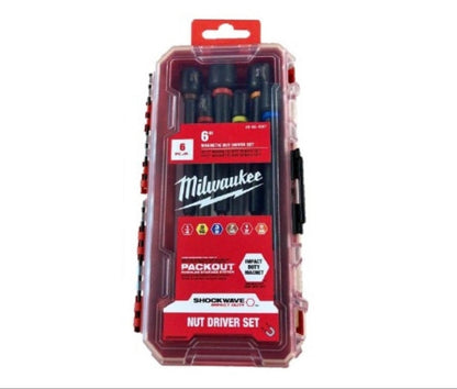 Milwaukee Shockwave Nut Driver Long Set (3 Pieces) 8mm 10mm 13mm - 150mm Long