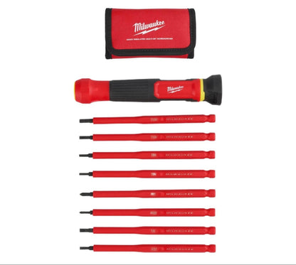 Milwaukee 8-in-1 Insulated Precision Multi-Bit Screwdriver Set VDE 1000V