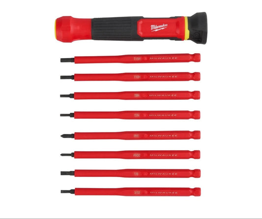 Milwaukee 8-in-1 Insulated Precision Multi-Bit Screwdriver Set VDE 1000V