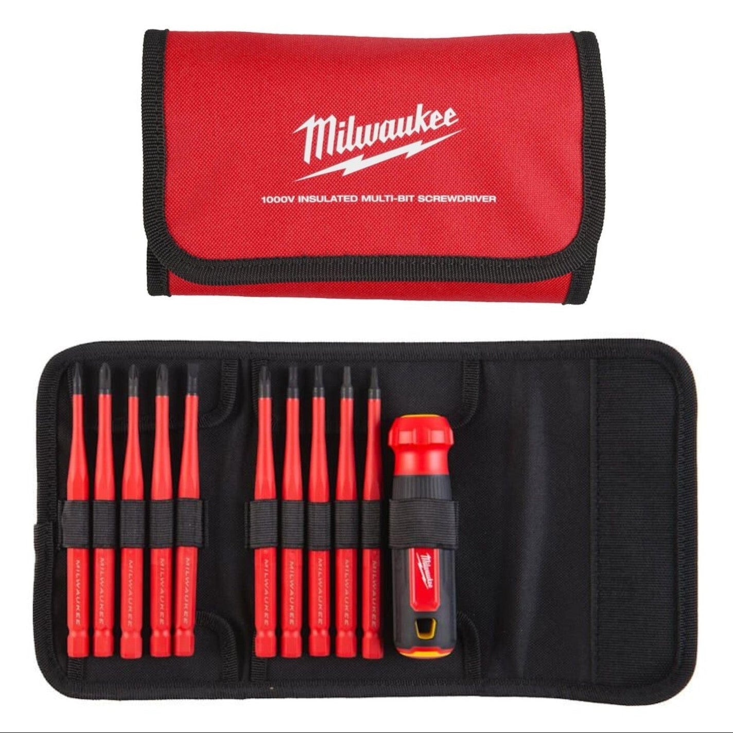 Milwaukee Insulated  VDE 10-in-1 Multi-Bit Screwdriver Set Interchangeable Torx