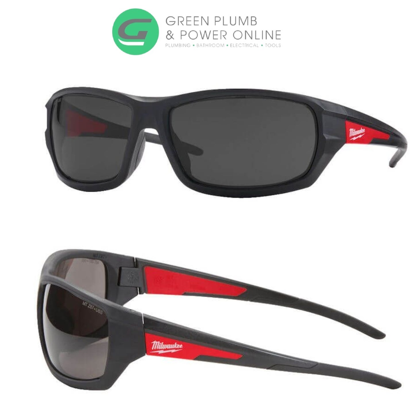 Milwaukee  Tinted Performance Safety Glasses Eye Protection PPE Sun Glasses