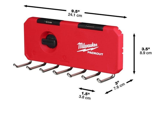 Milwaukee PACKOUT™ Small Hook Row 24cm x 8cm x 7cm