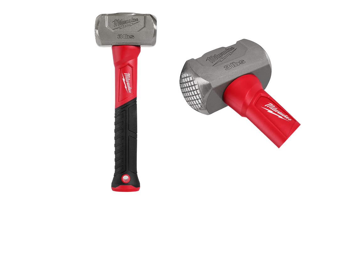 Milwaukee Club Hammer 3lbs 1.36kg Fiberglas Handle 4932478255 Steel Mallet