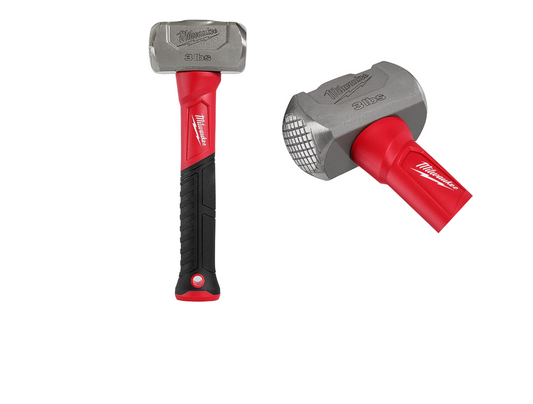 Milwaukee Club Hammer 3lbs 1.36kg Fiberglas Handle 4932478255 Steel Mallet