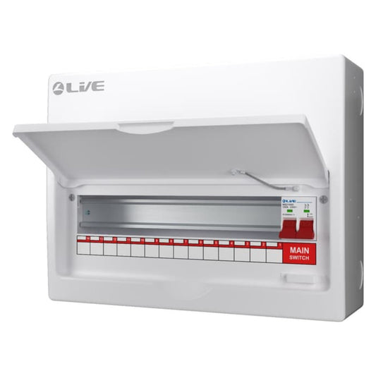 Live Electrical 14way SPD Surge Protection Consumer Unit Fuse Board + 14 RCBO's